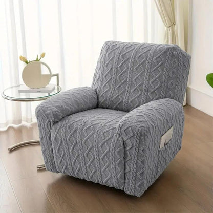 Plush Recliner Sofa Cover Soft Non-Slip Winter