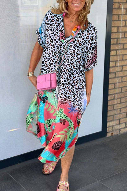 Vibrant Animal Print Summer Dress
