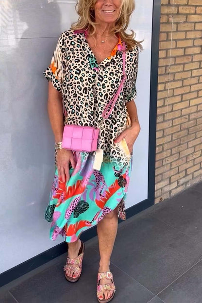 Vibrant Animal Print Summer Dress