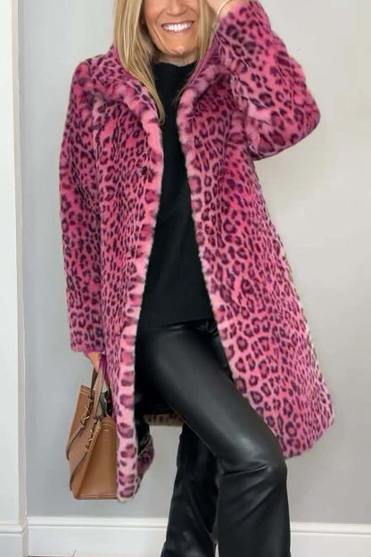 Women's Leopard Fur Coat