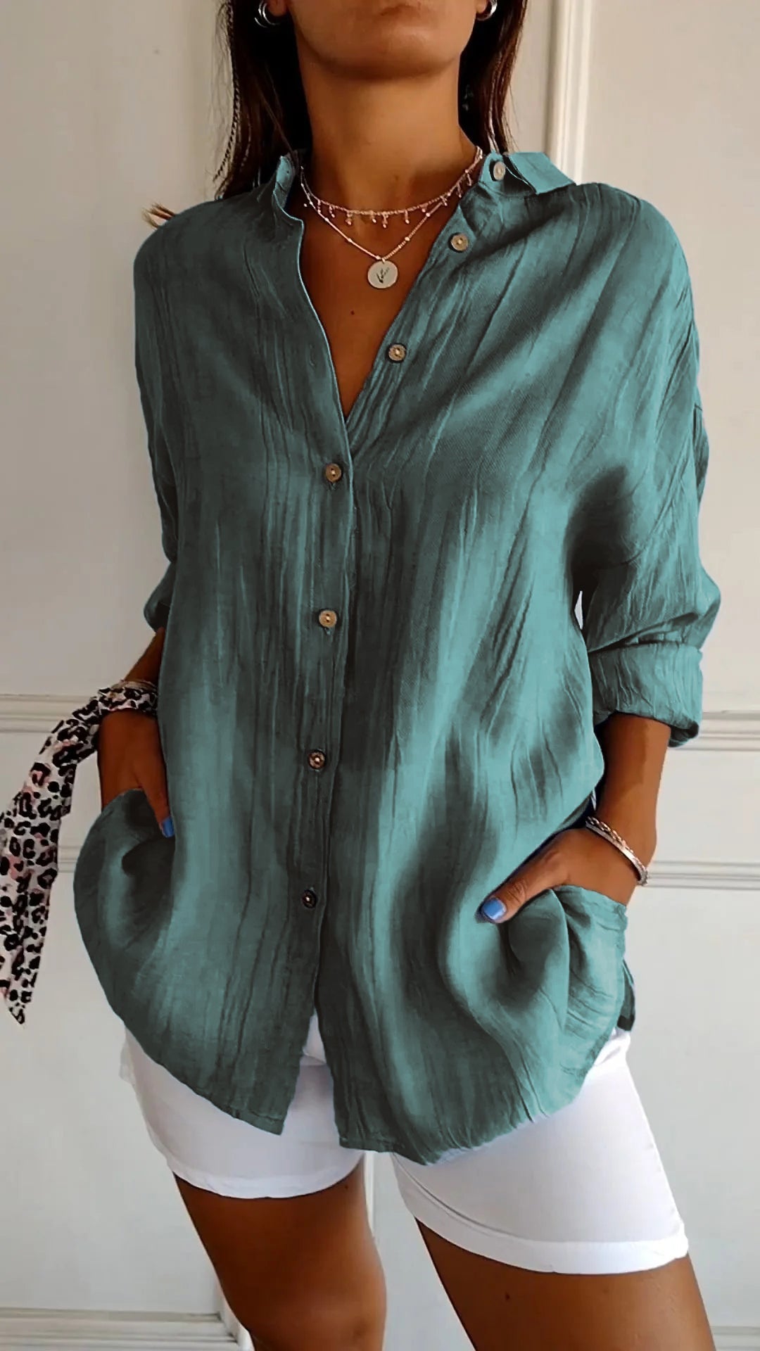 Women's Summer Button Front Shirt