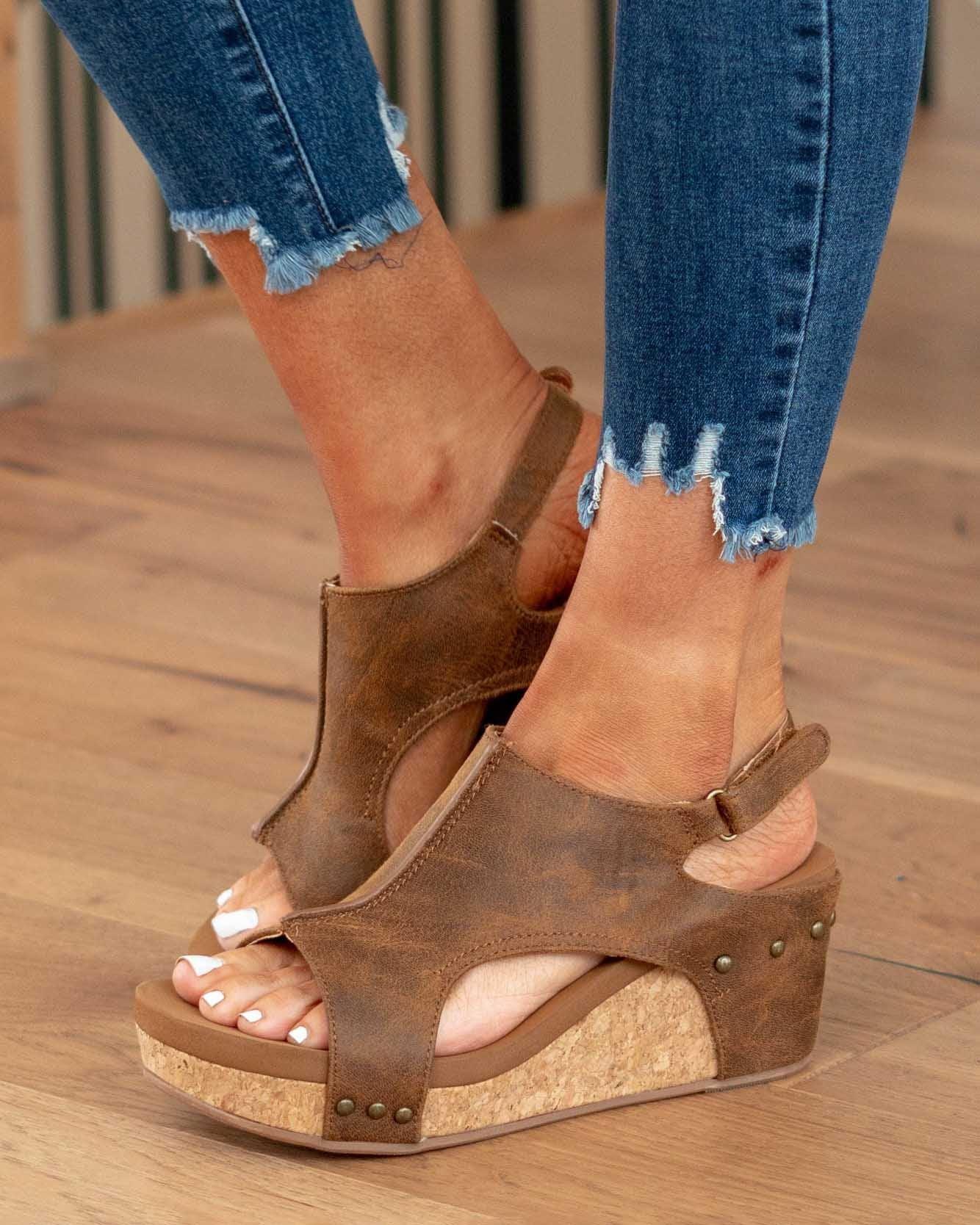 Comfortable Vegan Heel Sandals - VibreMode