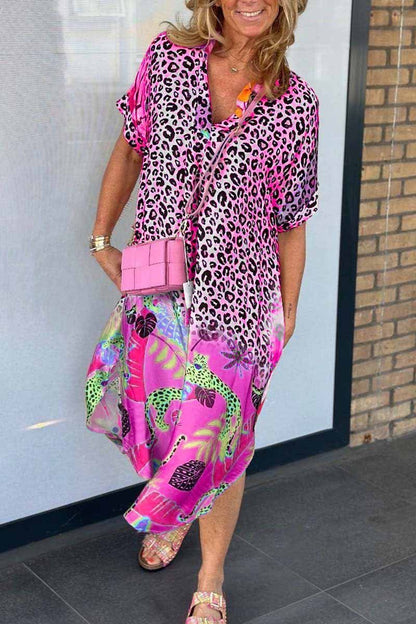 Vibrant Animal Print Summer Dress