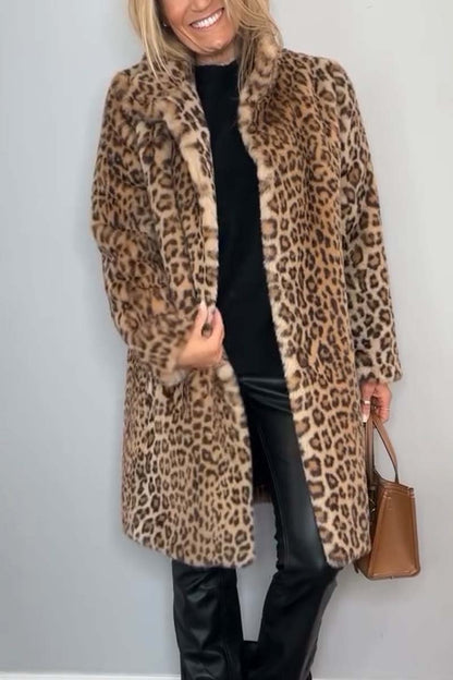Women's Leopard Fur Coat