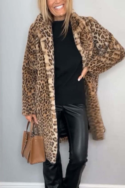 Women's Leopard Fur Coat