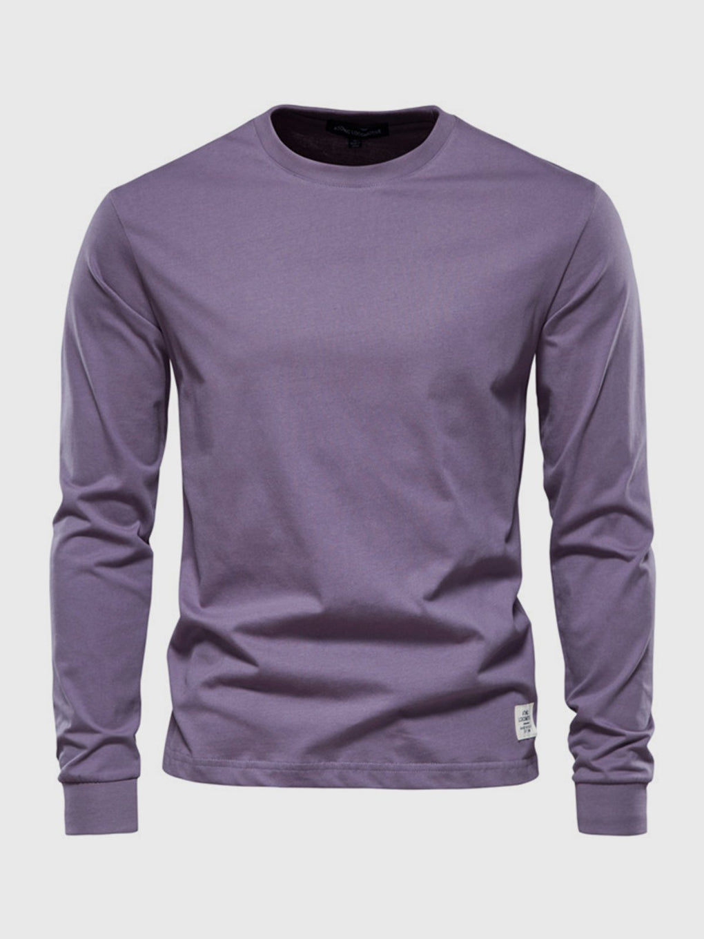 Men's Cotton Long Sleeve Shirt Round Neck