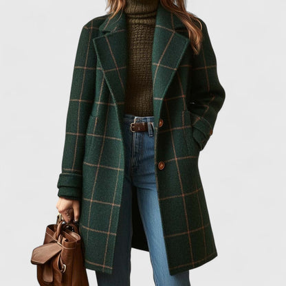 Timeless Plaid Long Winter Coat - VibreMode