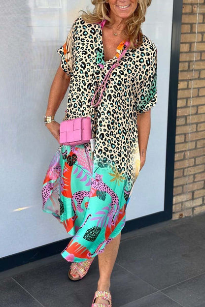 Vibrant Animal Print Summer Dress - VibreMode