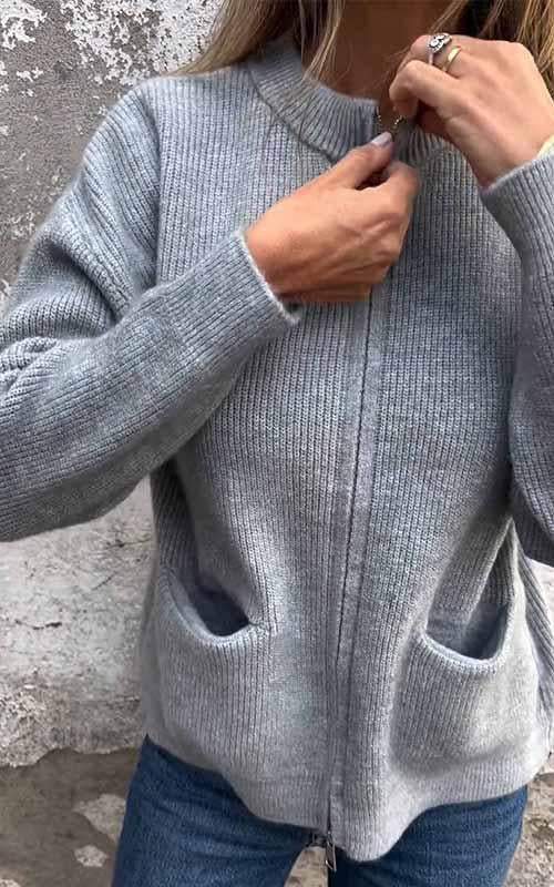 Classic Open-Front Sweater for Women's Daily Wear