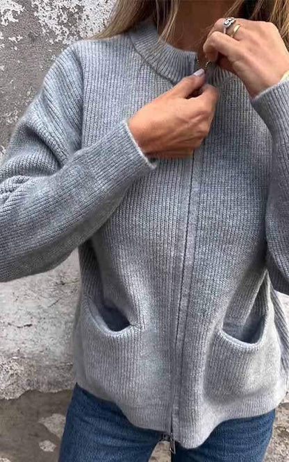 Classic Open-Front Sweater for Women's Daily Wear