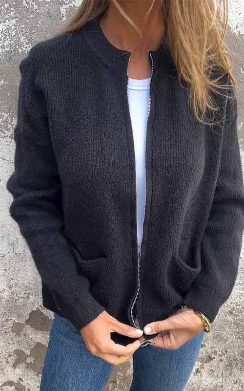 Classic Open-Front Sweater for Women's Daily Wear