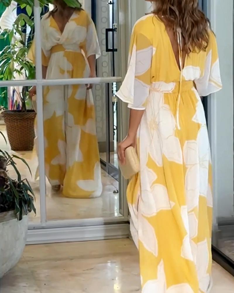 Women's Floral Midi Dress Harmony Print