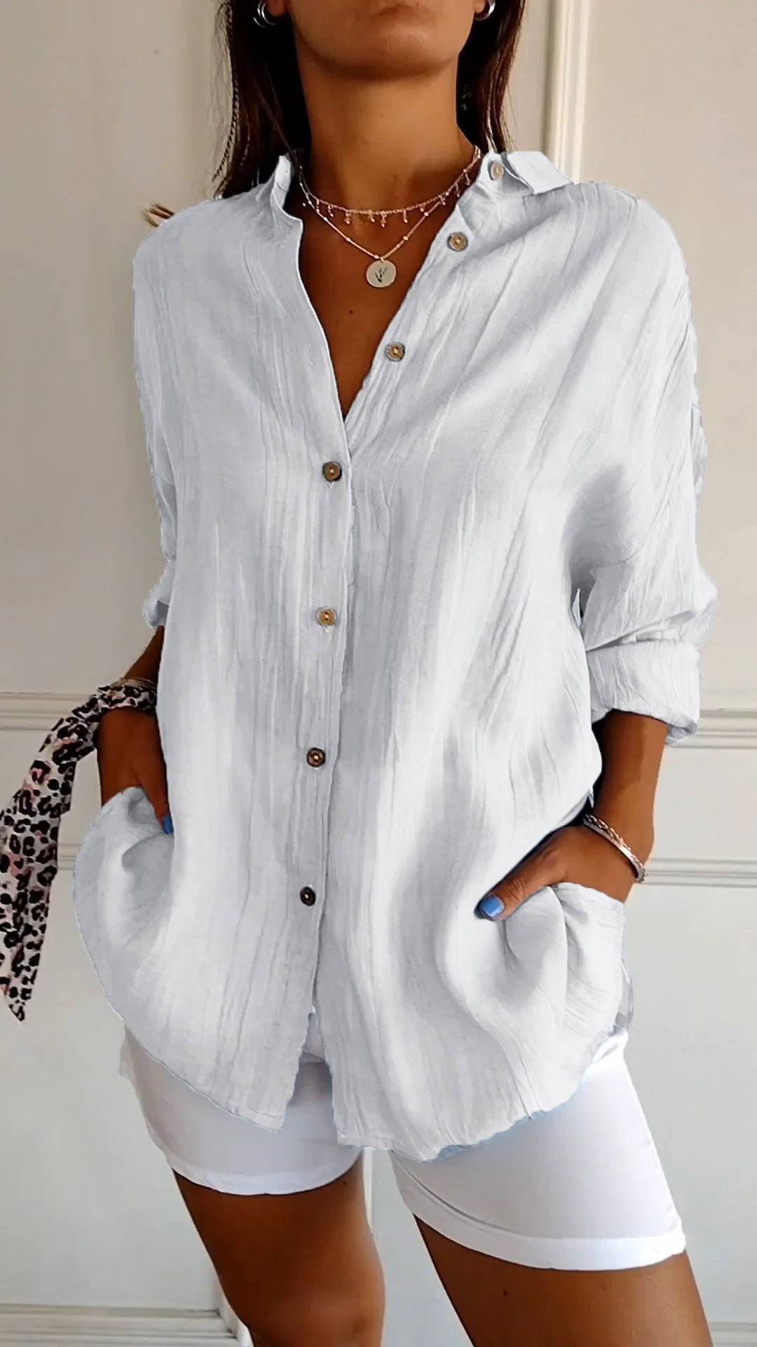 Women's Summer Button Front Shirt