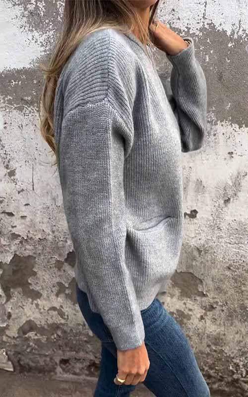Classic Open-Front Sweater for Women's Daily Wear