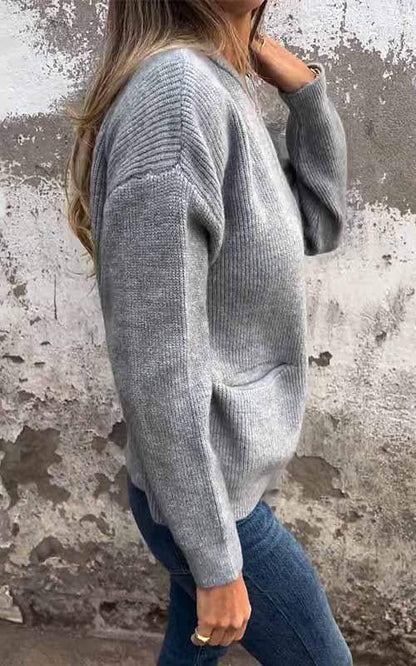 Classic Open-Front Sweater for Women's Daily Wear