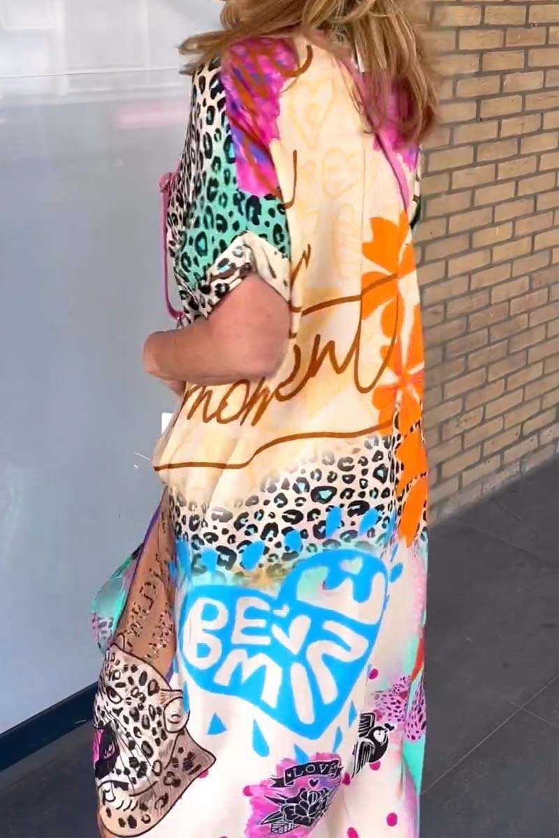 Vibrant Animal Print Summer Dress