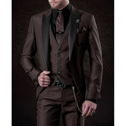 Men's 3-Piece Suit Blazer Waistcoat Trousers Set