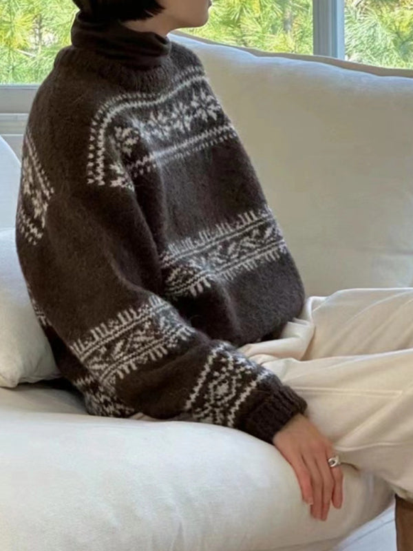 Image of Julie | Women's Fair Isle Crew Neck Sweater