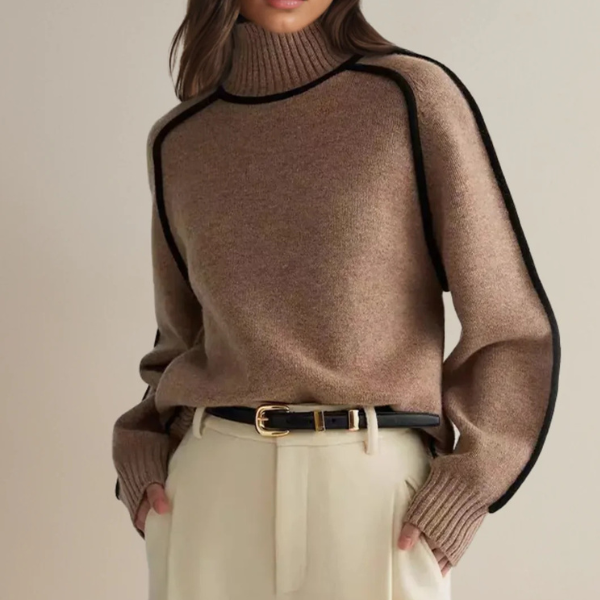 Warm Women's Crew Neck Long Sleeve Winter Sweater