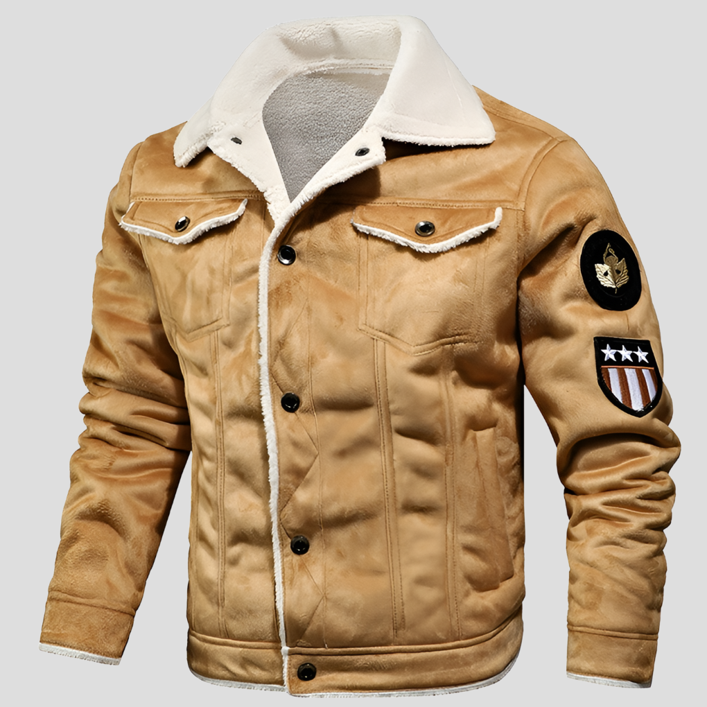 Men's Bomber Jacket Warm Classic Aviator Style