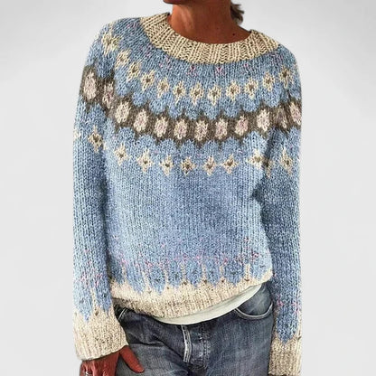 Feminine Fungi Print Crew Neck Sweater - VibreMode