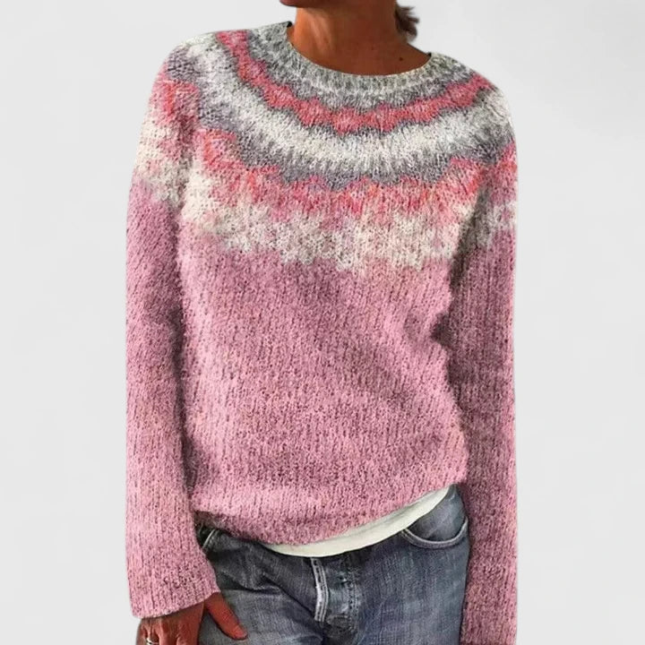 Feminine Fungi Print Crew Neck Sweater