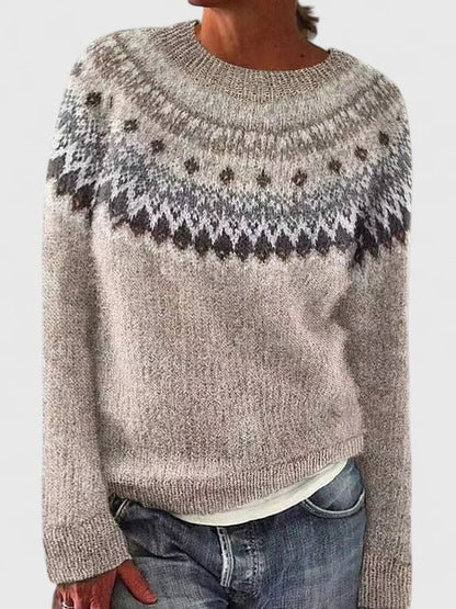 Feminine Fungi Print Crew Neck Sweater