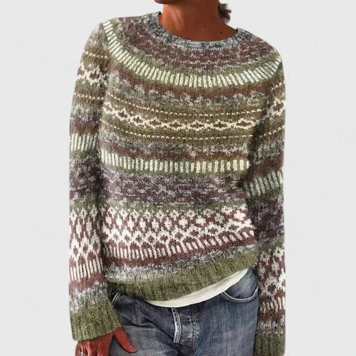 Feminine Fungi Print Crew Neck Sweater