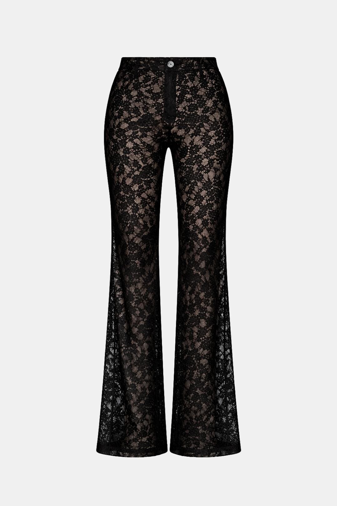 Women's High-Waisted Lace Flare Pants - VibreMode