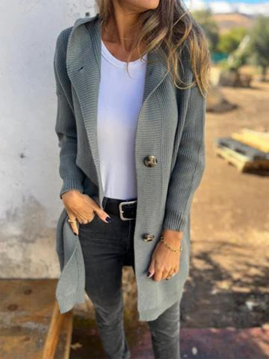 Image of Karina | Women's Long Hooded Cardigan