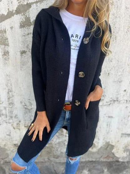 Image of Karina | Women's Long Hooded Cardigan