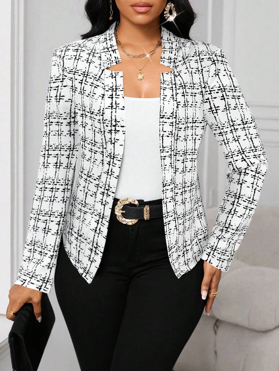 Image of Kate | Women's Open Front Blazer Blouse