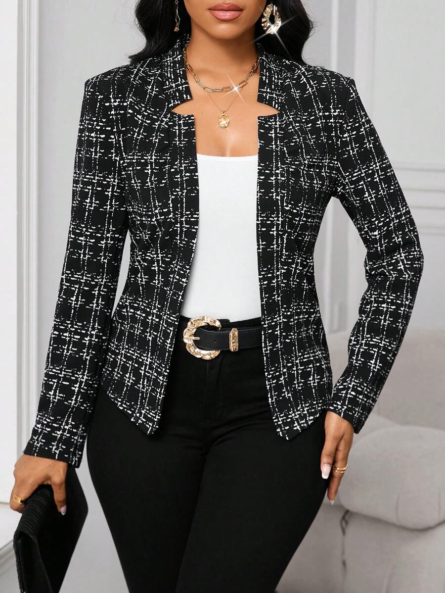 Image of Kate | Women's Open Front Blazer Blouse