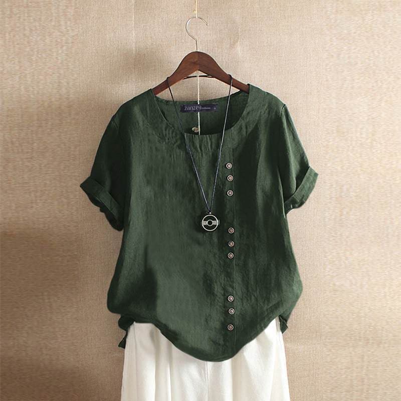 Women's Casual Button Down Blouse - VibreMode