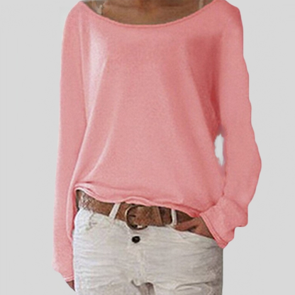 Women's Long Sleeve Relaxed Fit Sweater - VibreMode