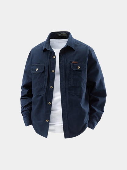 Men's Utility Shirt Button-Down Cotton - VibreMode