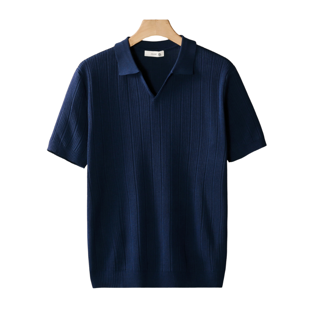 Men's Short Sleeve V-Neck Polo Shirt - VibreMode