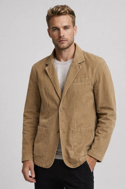 Men's Single Breasted Blazer Jacket - VibreMode