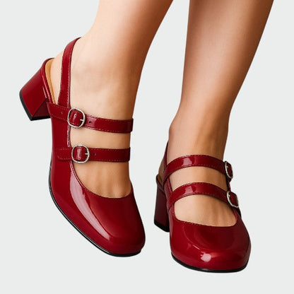 Elegant Women's Classic Double Buckle High Heel Shoes - VibreMode