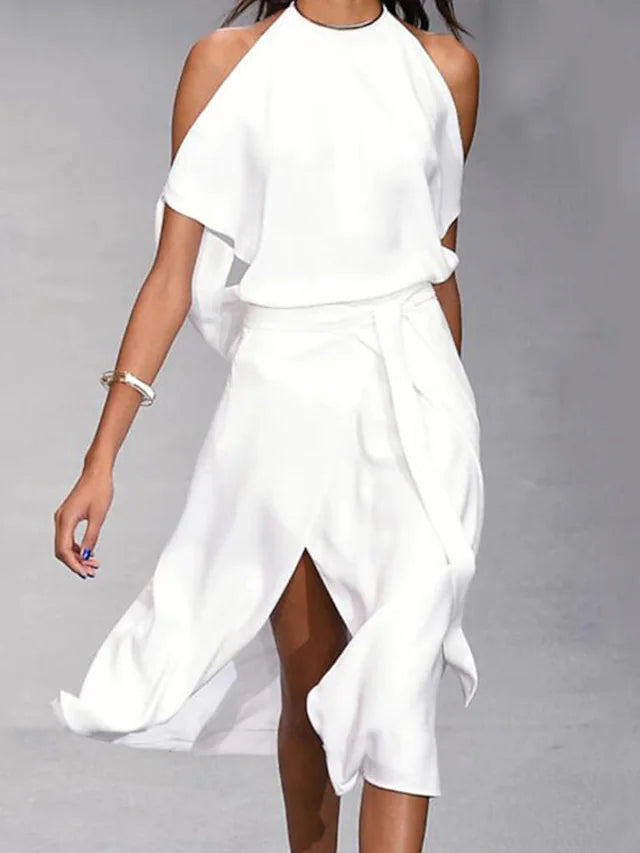 Chic Backless Mid Length Dress