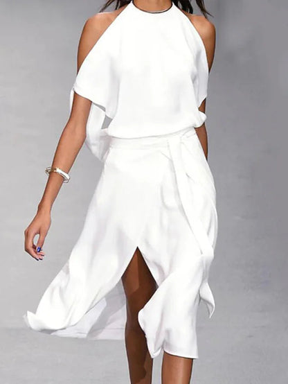 Chic Backless Mid Length Dress