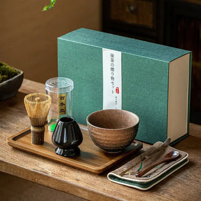 Traditional Matcha Gift Set Ceramic Bowl Whisk