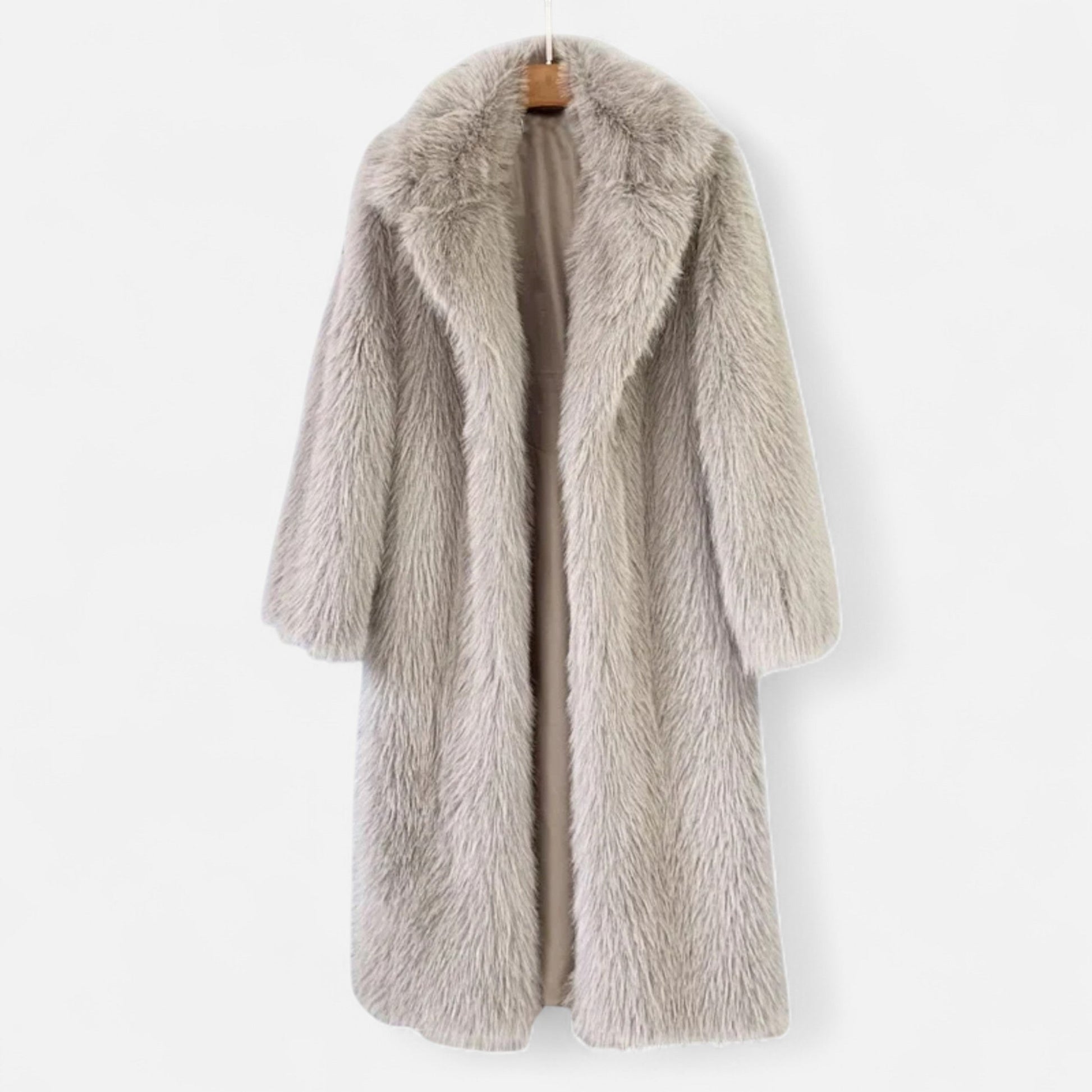 Women's Long Fur Coat Full Length Design - VibreMode