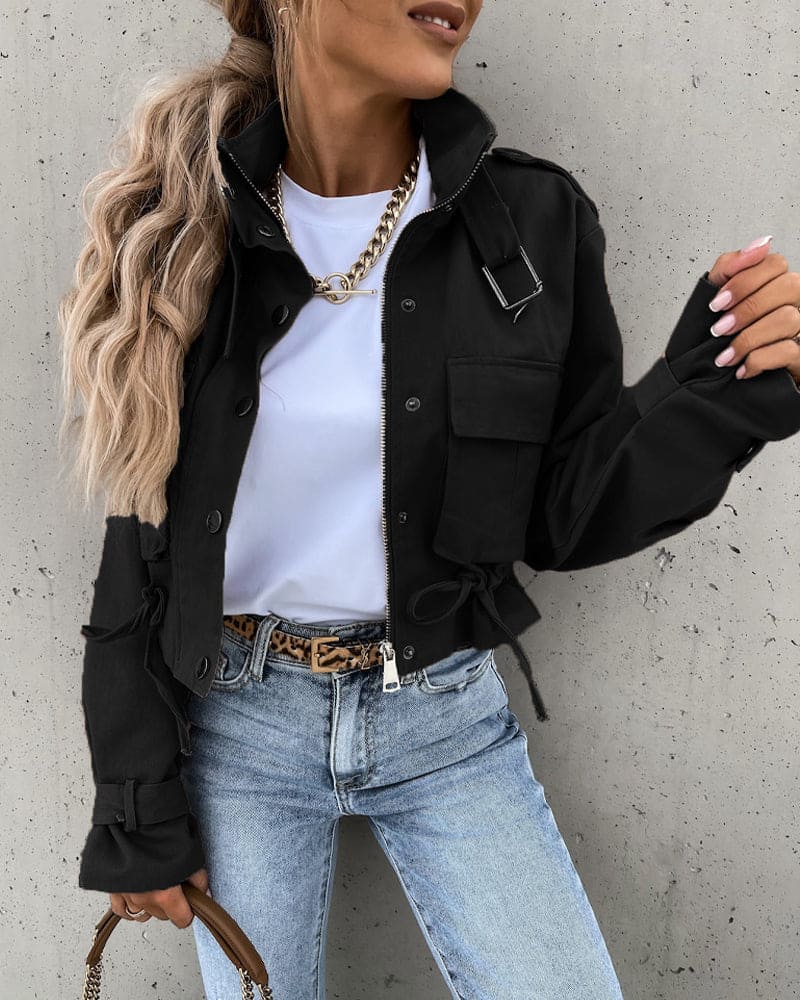 Image of Kim | Women's Cropped Utility Jacket