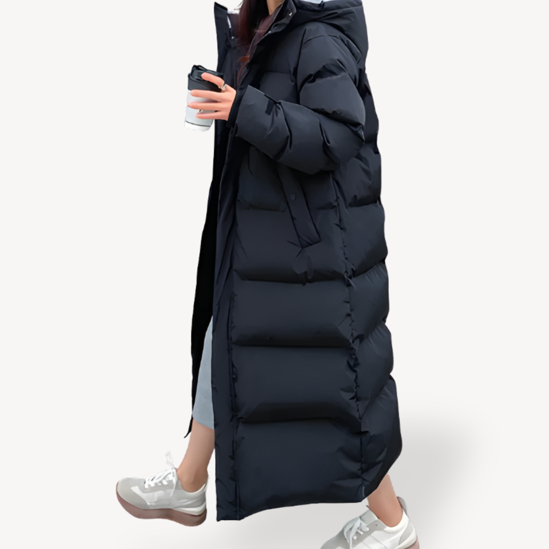 Image of Kimberly | Women's Long Puffer Hooded Jacket