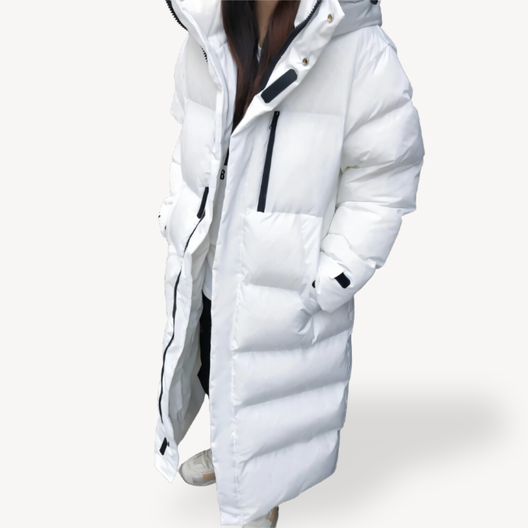 Image of Kimberly | Women's Long Puffer Hooded Jacket