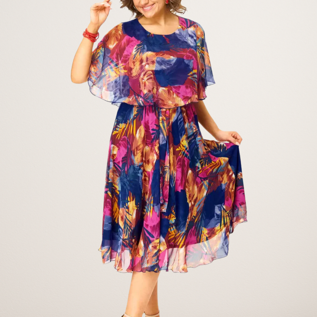 Elegant Women's Flowy Maxi Wrap Dress - VibreMode