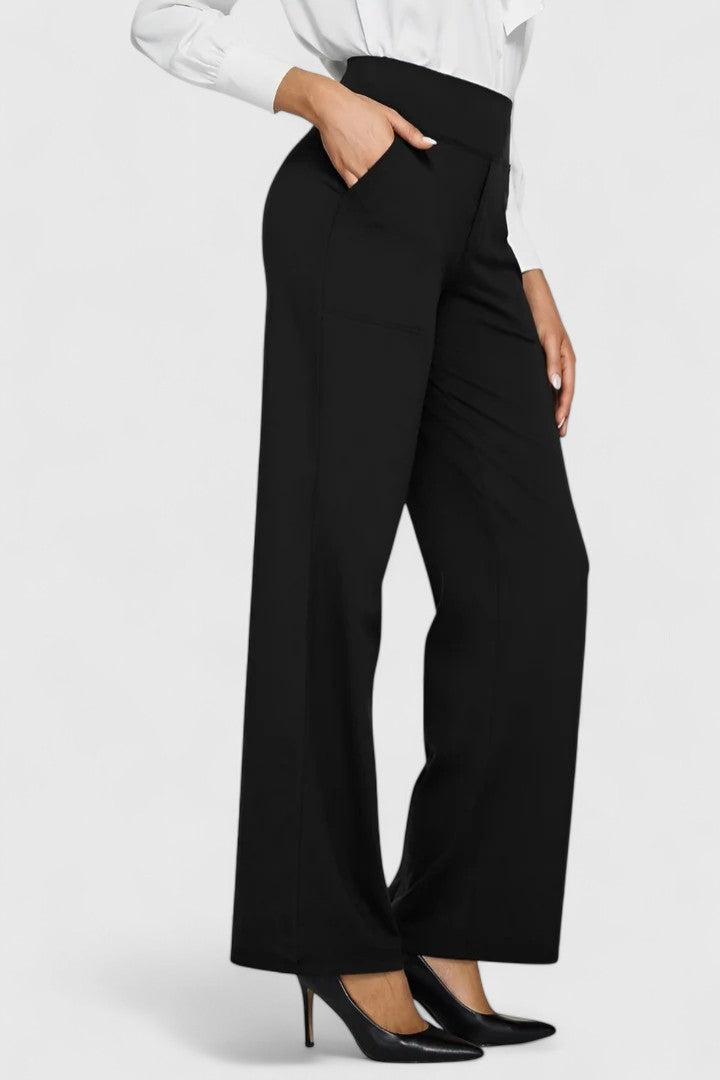 Comfortable High Waisted Wide Leg Women's Pants
