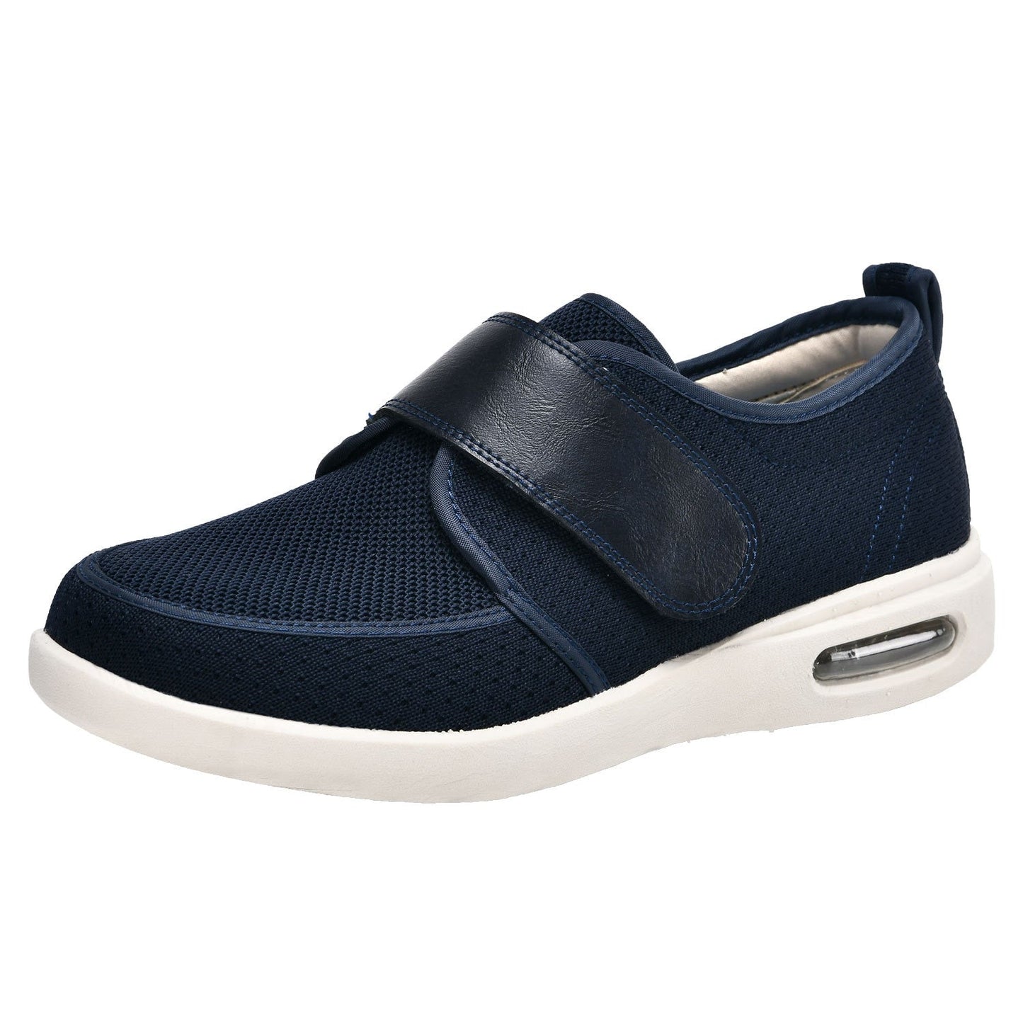 Comfortable Slip On Wide Fit Shoes - Navy Blue - VibreMode