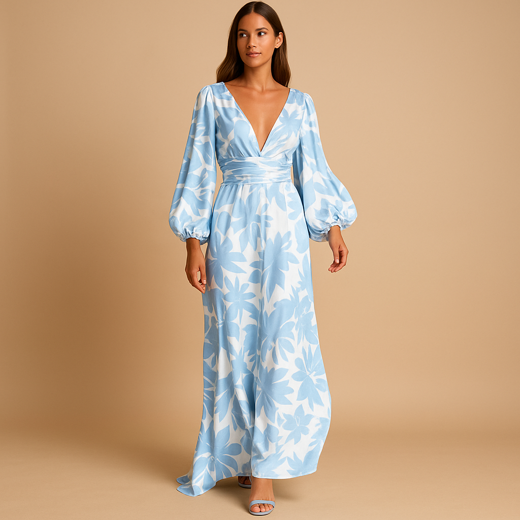Women’s knee length elegant dress with flattering fit and breathable fabric, ideal for weddings, dinners, parties, and stylish everyday occasions.